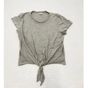 Madewell Texture & Thread Kurzarm Cropped Tie-front grau Damen Gr. L - Bild 1 von 7