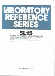 Luxman user manual Bedienungsanleitung für 5 L 15 Copy - Picture 1 of 1