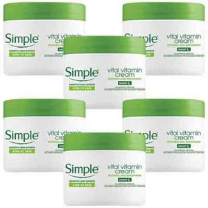 6 x 50ml Simple Kind to Skin Vital Vitamin Night Cream for Sensitive Skin - Picture 1 of 7