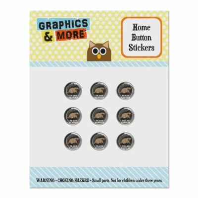 Save the Trash Pandas Raccoons Funny Home Button Stickers Fit Apple iPhone - Image 1 of 4