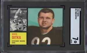 1962 Topps Mike Ditka #17 - HOF Rookie RC - SGC 7 NM - Bild 1 von 2