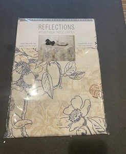 NEW Reflections Microfiber Table Linen FLORAL Cherry Blossom ROUND 70" Spring - Picture 1 of 8