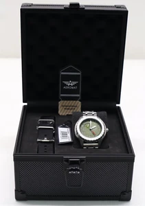 Aeromatic Pilot Beluga Jet Black Automatic Stainless Steel Mens Watch New In Box - Picture 1 of 20