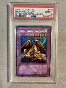 PSA 10 YuGiOh Thousand Dragon First Edition Secret Rare Asian English MRD-143 - Picture 1 of 4