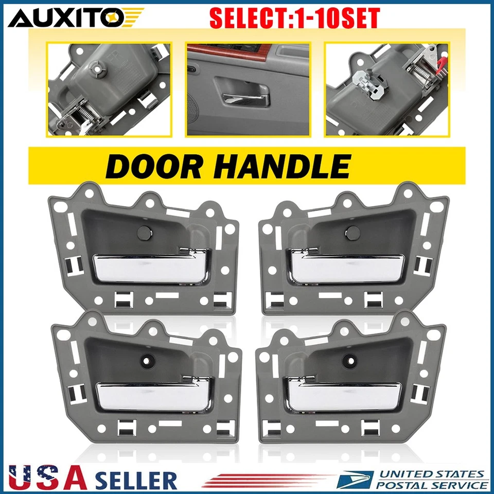 Kit de maçaneta interna de porta cinza conjunto para porta Jeep Grand Cherokee 2005-2010 4-40X - Imagem 1 de 4
