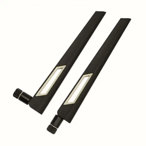 Schwarz und Silber 10dBi Dual Band Signalverstärker WLAN Antennen - Bild 1 von 4