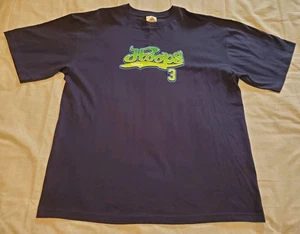 Vintage Y2K Adidas Hoops Basketball Graphic Navy Blue Streetwear T-Shirt Mens XL - Picture 1 of 7