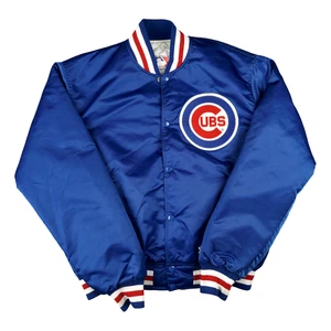 Vintage Chicago Cubs Jacke Herren Large blau 80er Starter Satin MLB Baseball USA - Bild 1 von 19