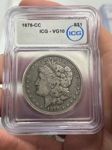 1878-CC Morgan Silver Dollar ICG VG10! Better Date! Nice Eye Appeal*** - Picture 1 of 2