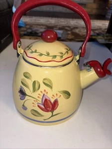 Pfaltzgraff 2,2 Quart Napoli Tee Pfeifkessel eingestellt neu mit Fehler siehe Foto - Bild 1 von 4