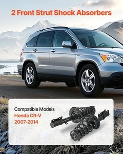 Front Shock Absorber Strut Assembly 2Pcs Fit 2007-2014 Honda CR-V - Picture 1 of 10