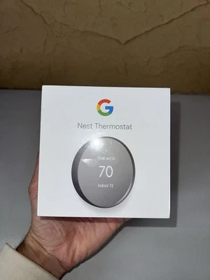 Google Nest Thermostat Charcoal Smart WiFi Programmable Model GA01334-US SEALED - Image 1 of 3