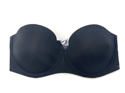 NWT Calvin Klein Women's 34D Perfectly Fit Strapless Push Up Bra QF5677 Black - Image 1 of 4