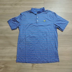 Masters Collection Mens Size XL Golf Polo Shirt Blue Pink Striped Cotton Blend - Picture 1 of 8