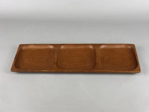 Vintage Teakholz Schale Snackschale Teakwood 80er Jahre 3Fächer - Bild 1 von 6