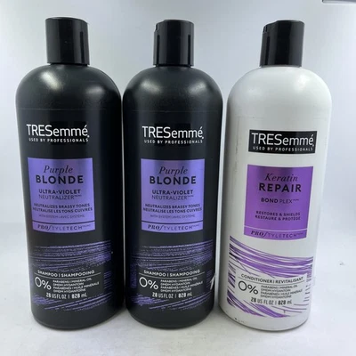 TRESemme Purple Blonde Ultra Violet Neutrlzier Shampoo 28 oz (2) Conditoner (1) - Image 1 of 4