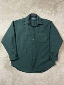 Vintage Polo Ralph Lauren Lowell Sport 100% Wool Shirt Mens Large Button Up - Picture 1 of 4