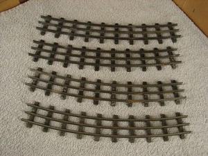 4 LIONEL 771 T-RAIL CURVE Prewar no connectors track only  - Picture 1 of 8