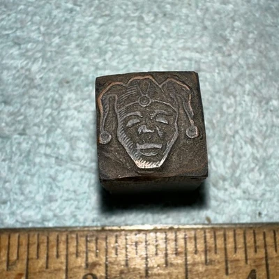Printing Block “ Jester Clown “ Lead Block - Image 1 of 4