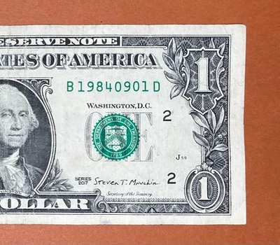 1984 September 1 (B 19840901 D) Birthday Note $1 One Dollar Bill ` - Image 1 of 3