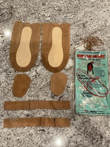 Vintage 1960’s Arrow Indian Moccasin Kit Leathercraft Boy Or Girl - Picture 1 of 7