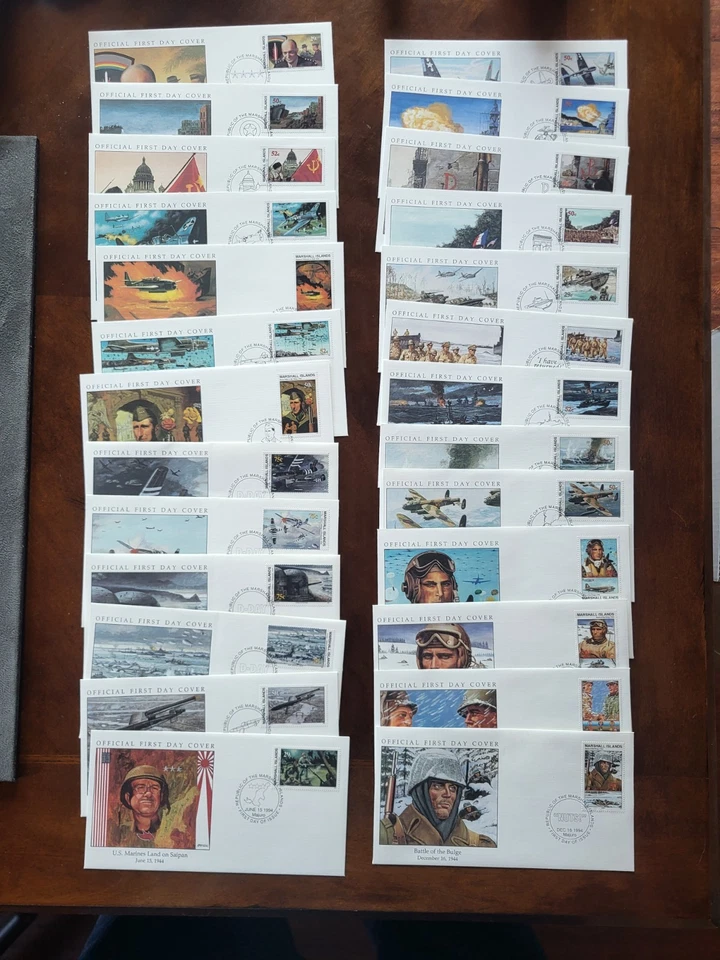 Full Set of 26 - 1994 Marshall Islands WW2 WWII Commem FDC - MNH - Image 1 of 1