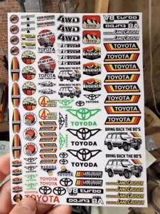 "Toyota" stickers. Scale 1/10. Stickers decals. Decals. - Picture 1 of 10