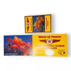 1929 Curtiss Robin Airplane Die-Cast Wings of Texaco Plane + Poster - Picture 1 of 14