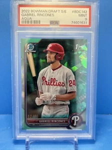 Gabriel Rincones 2022 Bowman Draft Sapphire Aqua #BDC-142 12/20 Bowman 1st PSA 9 - Picture 1 of 2