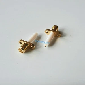 1X SMA female with 2 holes flange Lengthen PTFE deck solder RF connector 15MM - Picture 1 of 7