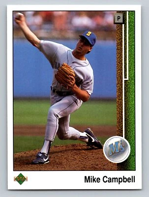 Mike Campbell 1989 Upper Deck #337 Seattle Mariners Baseball Card - Image 1 of 2