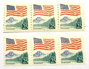 US #2280 MNH PNC Pl #8 & 11 1988 YOSEMITE 2 strips of three - 6 stamps total - Picture 1 of 2