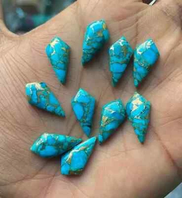 [批发]蓝色铜绿松石风筝形状宽松宝石 — 第 1/3 张图片
