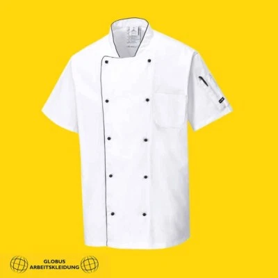 Kochjacke Bäckerjacke Kochbekleidung C676 Portwest weiß (Gr.XS-XXXL)