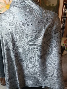 100% SILK PASHMINA stole JAMAVAR Soie shawl seda WRAP etole - Picture 1 of 7