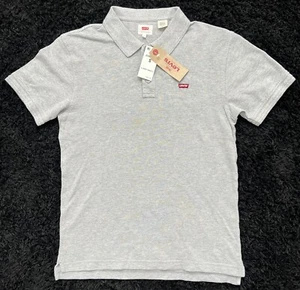 Levi's Housemark Men's Classic Pique Polo Shirt Grey 22401-0002 NEW S - Picture 1 of 8