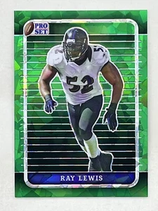 Ray Lewis 2023 Leaf Pro Set Green Crystals /3 #36 NFL HOF Ravens Trading Card - Picture 1 of 2