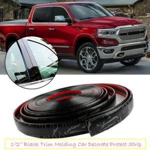 ALL BLACK Molding Trim Strip, Protect & Decorate Trunk/Side/Doors/Window/Bumper - Picture 1 of 12
