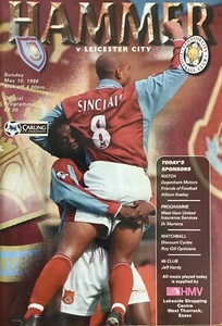 West Ham United v Leicester City Programme 10th May 1998 Carling Premiership - Picture 1 of 2