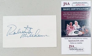 Robert Mitchum Signed Autographed 3x5 Card JSA Cert Cape Fear - Picture 1 of 1