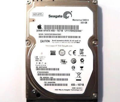 Seagate ST9320325ASG 9KAG33-042 0008APM2 WU China 2.5" 320gb Sata (5VD) 04/2011 - Image 1 of 4