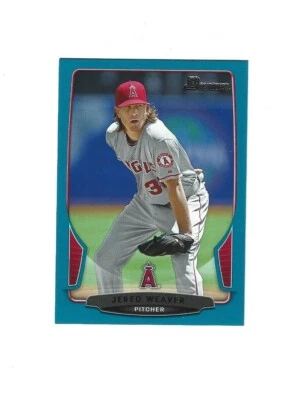 2013 Bowman Blue #9 Jered Weaver /500  LOS ANGELES ANGELS  - Image 1 of 2