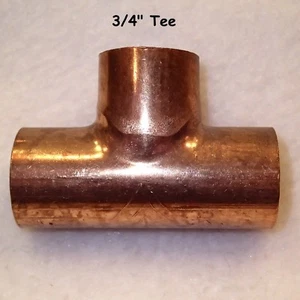 [Quantity of 4] 3/4" copper tee - Picture 1 of 1