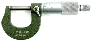 Mitutoyo 103-259 Outside Micrometer, Inch, Friction Thimble, 0-1" .001” Range - Picture 1 of 2