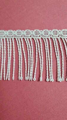 Fransenborte Meterware nähen basteln weiß Breite 6,0 cm NEU Ladenauflösung - Bild 1 von 3