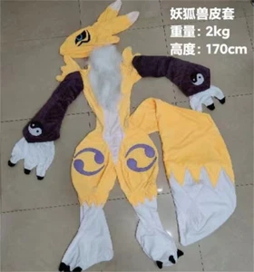 63'' Digimon Giant Renamon Plush Doll Skin Pillow Case Plushies Cover Toy Anime - Picture 1 of 1