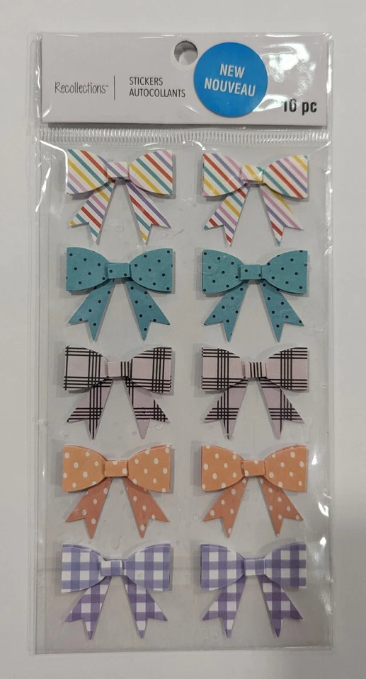 Pegatinas multicolores para álbumes de recortes de lazos de bebé niña por recuerdos  Foto 1 de 1