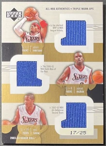 ( /25 Gold ) Allen Iverson McKie Snow 2003-04 Honor Roll Triple Warm Up 76ers - Picture 1 of 2