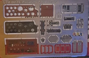 CTM 1/25 Revell Kenworth K100 Interior/Dash Detail Conversion Kit Photoetch