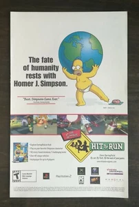 Videojuego Homero 2003 Los Simpsons Hit & Run página completa anuncio impreso en color original - Imagen 1 de 1